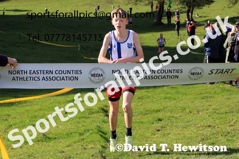 Boys under-13s, 2022 NECAA Cross Country Relays, Thornley Hall Farm, Peterlee, County Durham, October 15th. Photo: David T. Hewitson/Sports for All Pics